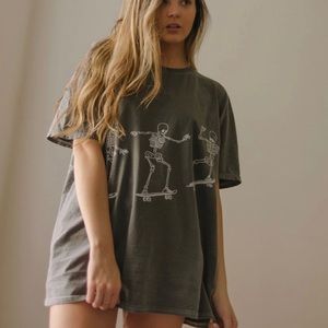 Project social T skateboard skeletons tee UO